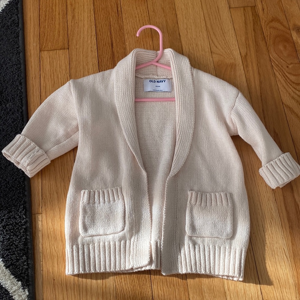 Old Navy Cream Open Front Cardigan